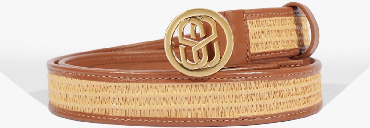 Cinto Monograma Icon Palha Schutz