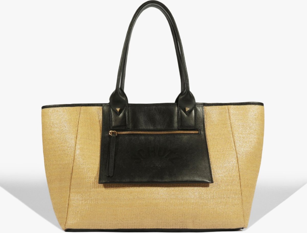 Imagem principal Bolsa Shopping Summer Ráfia Natural Preta | Schutz Schutz BR Schutz BR