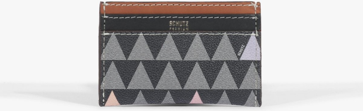 Porta Cartões Triangle Couro Preto