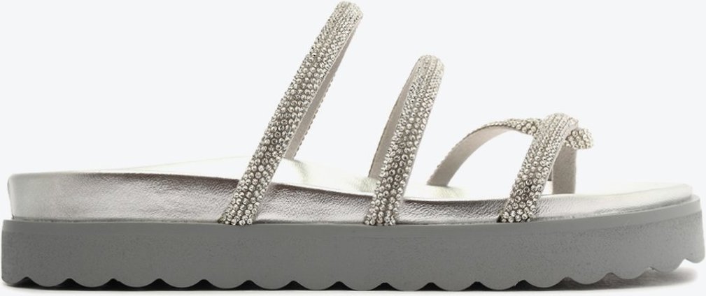 Imagem principal Sandália Papete Phoebe Sporty Tratorada Brilho Schutz Prata Schutz Prata