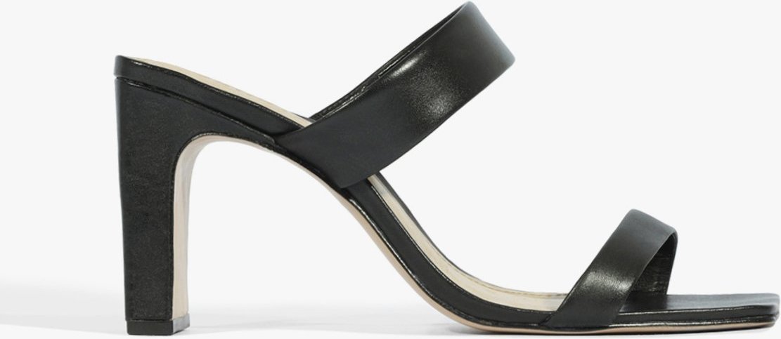 Imagem principal Sandália Mule High Salto Barra Couro Preta Schutz Preto Schutz Preto