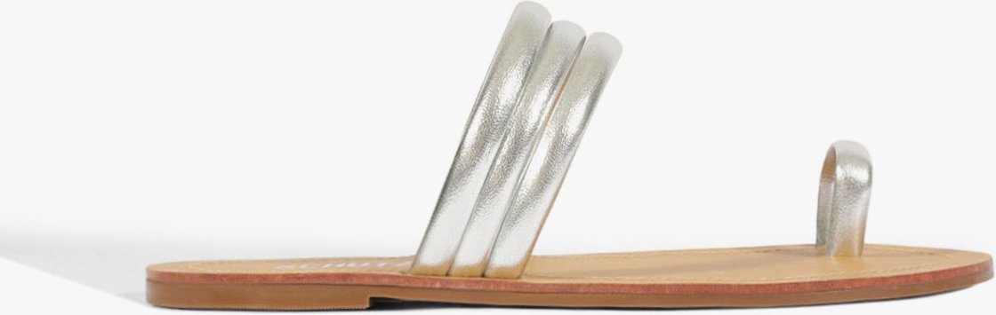 Imagem principal Sandália Rasteira Toe Ring Couro Schutz Prata Prata