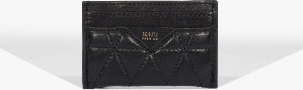 Imagem principal Porta Cartões Couro Matelassê Preta Schutz Preto Schutz Preto