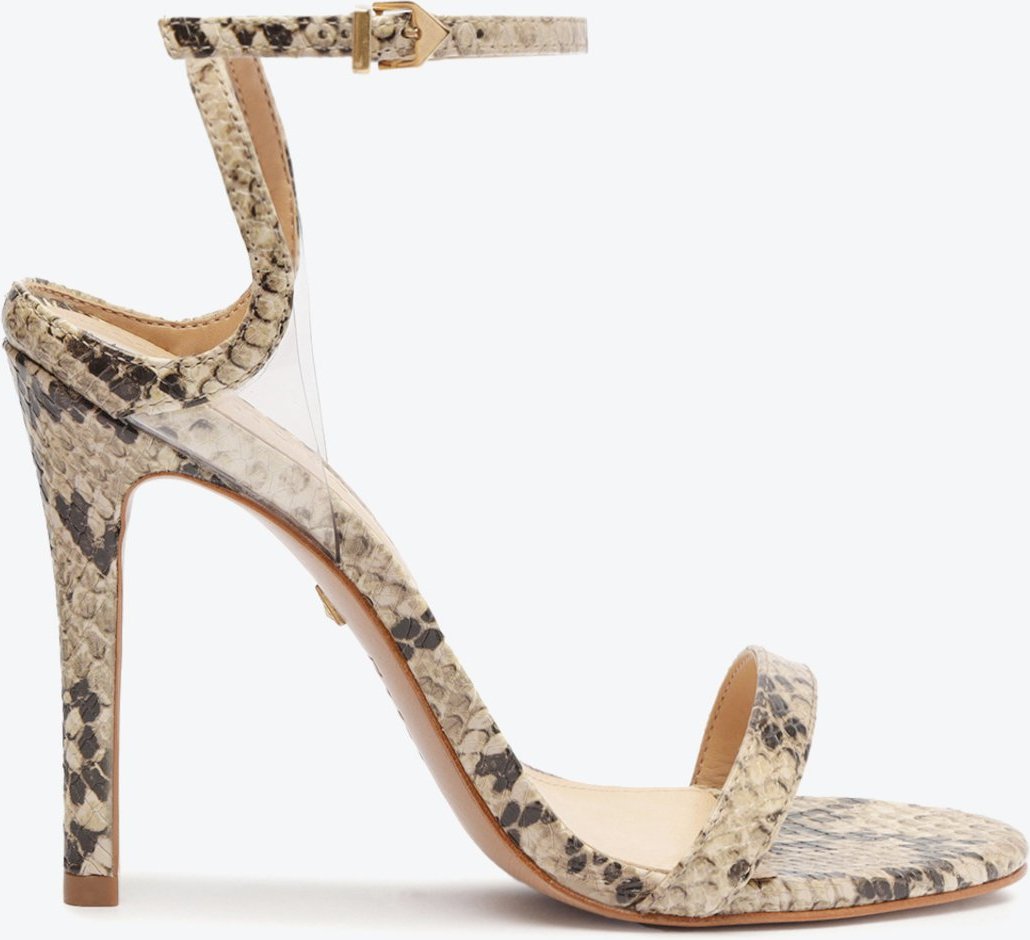 Imagem principal Sandália Salto Alto Skye Couro Snake Natural Schutz Animal Print Schutz Animal Print