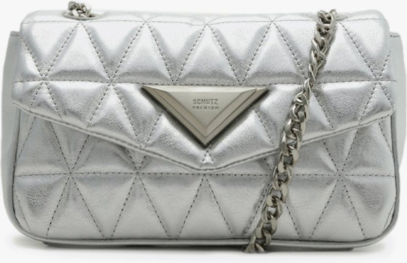 Imagem principal Bolsa Tiracolo Média 944 Couro Metalizada Schutz Prata Schutz Prata