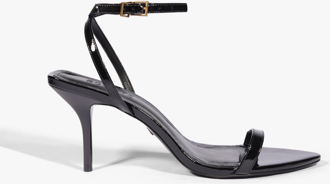 Imagem principal Sandália Melanie Salto Alto Preta Schutz Preto Schutz Preto