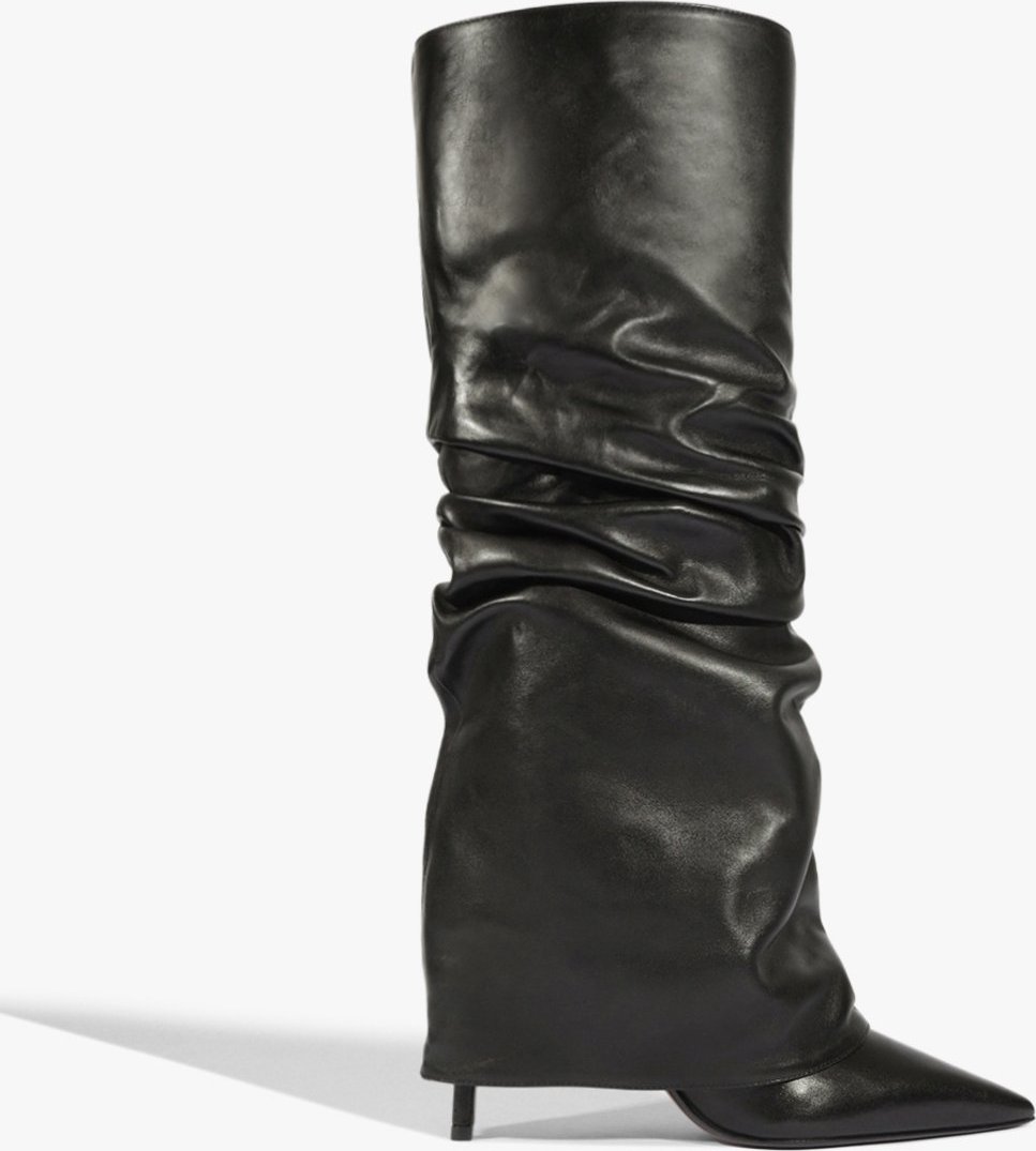 Imagem principal Bota Mikki Up Cloak Couro Preta | Schutz Schutz BR Preto Schutz BR Preto