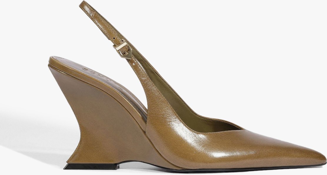 Imagem principal Scarpin Slingback Siena Couro Oliva | Schutz Schutz BR Verde Schutz BR Verde