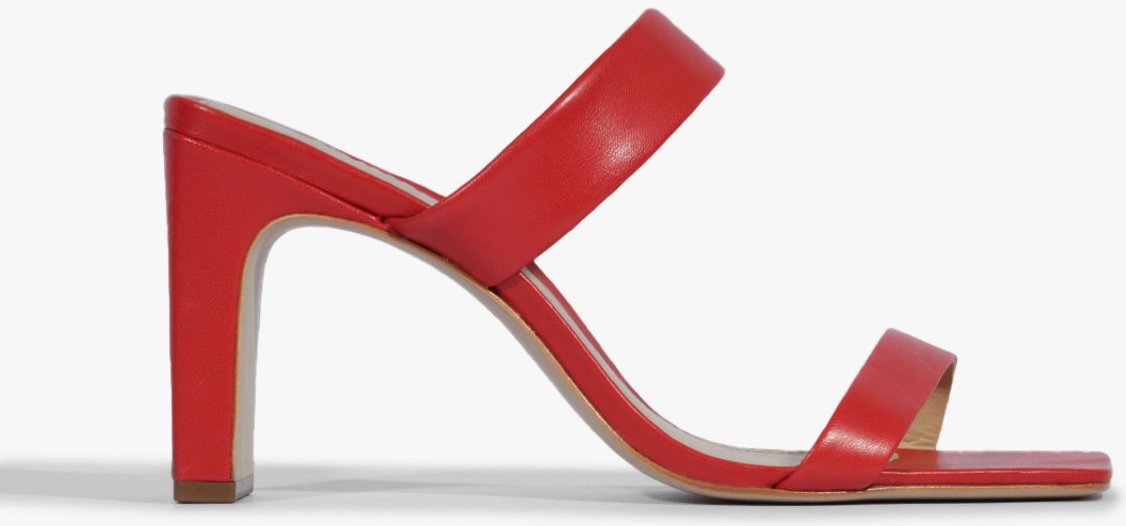 Imagem principal Sandália Mule High Salto Barra Couro Vermelha Schutz Vermelho Schutz Vermelho