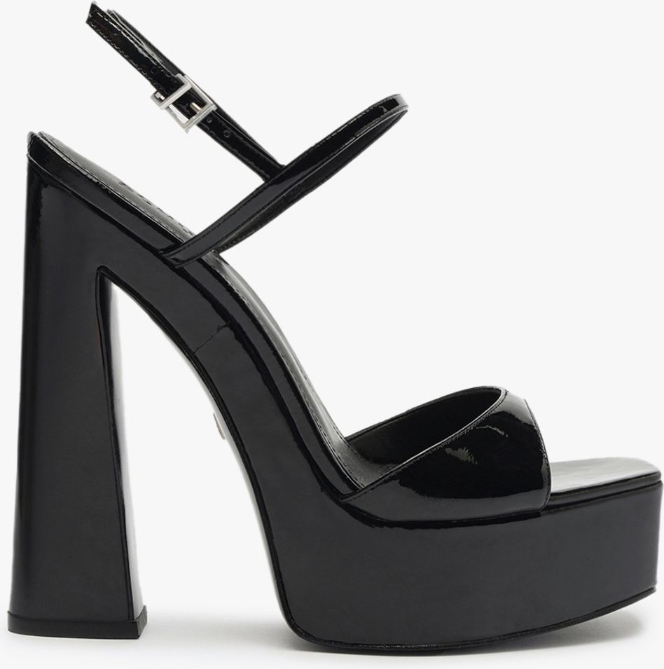 Imagem principal Sandália Plataforma New Wedge Verniz Preta Schutz Preto Schutz Preto