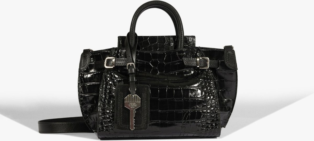 Imagem principal Bolsa Mini Tote Heaven Couro Croco Preta | Schutz Schutz BR Preto Schutz BR Preto