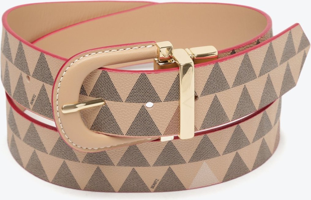 Cinto Triangle Couro Rosa