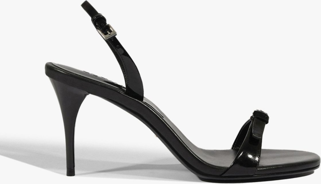 Imagem principal Sandália Aurora Sling Mid Couro Preta | Schutz Schutz BR Preto Schutz BR Preto