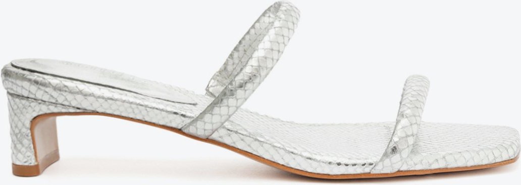 Imagem principal Tamanco Salto Bloco Mid Ully Schutz Prata Schutz Prata