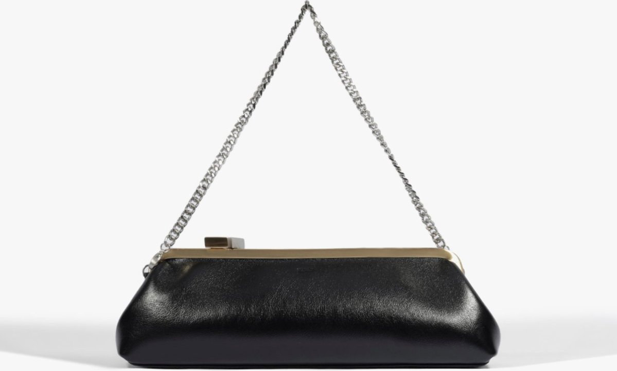 Imagem principal Bolsa Clutch Nyra Couro Preta | Schutz Schutz BR Preto Schutz BR Preto