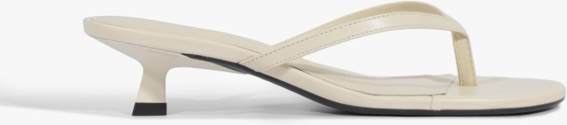 Imagem principal Sandália Tiras Salto Baixo Couro Off White | Schutz Schutz BR Nude Schutz BR Nude