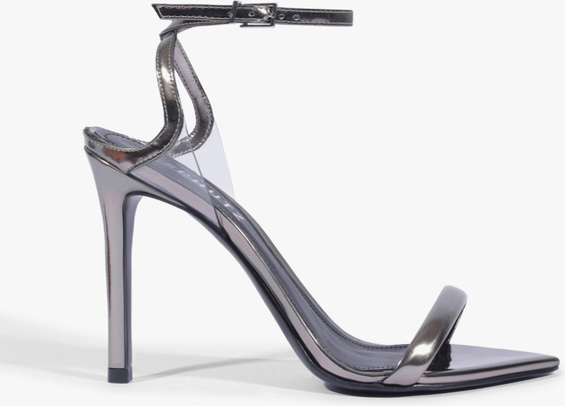 Imagem principal Sandália Salto Alto Skye Couro Verniz Onix | Schutz Schutz BR Prata Schutz BR Prata