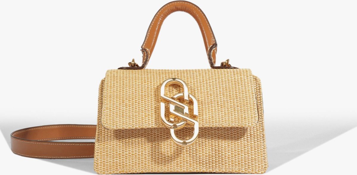 Imagem principal Bolsa Mini Satchel Soul Ráfia Natural | Schutz Schutz BR Marrom Schutz BR Marrom