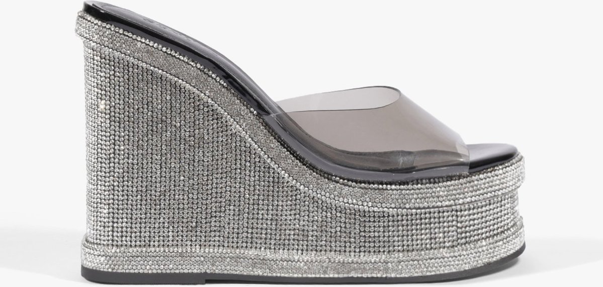 Imagem principal Sandália Plataforma Anabela Brilho Preta | Schutz Schutz BR Preto Schutz BR Preto