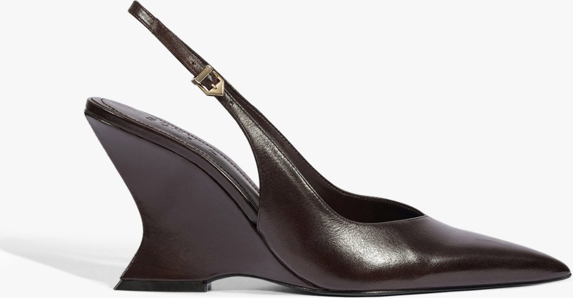 Imagem principal Scarpin Slingback Siena Couro Escuro | Schutz Schutz BR Marrom Schutz BR Marrom