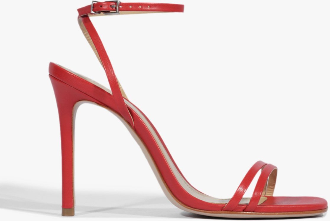 Imagem principal Sandália Salto Alto Couro Vermelha Vermelho Vermelho