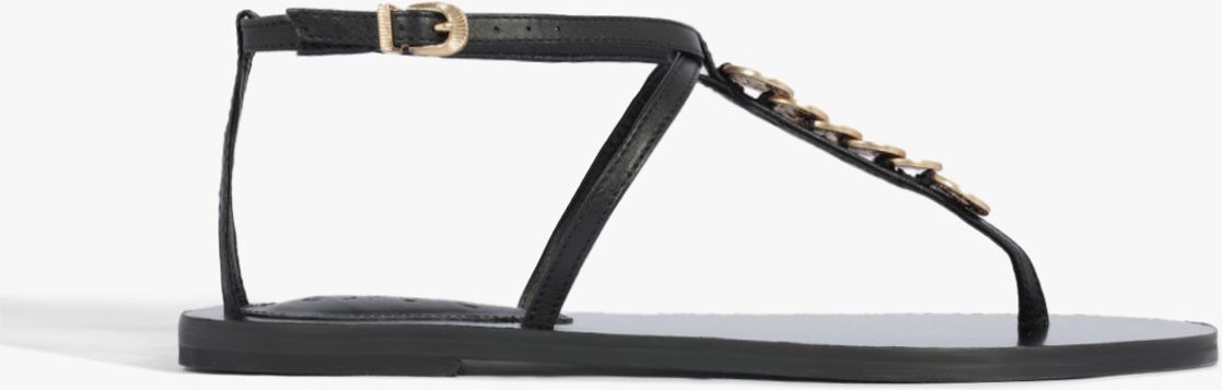 Imagem principal Sandália Rasteira Tirinhas Couro Preta Preto Preto