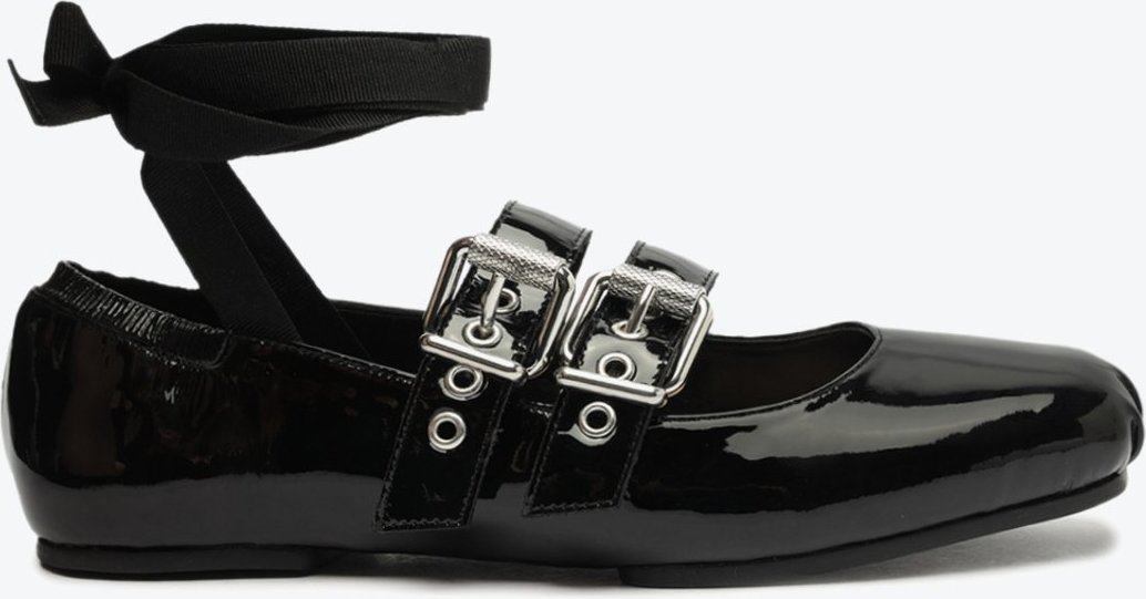 Imagem principal Sapatilha Raika Verniz Amarração Preta Schutz Preto Schutz Preto