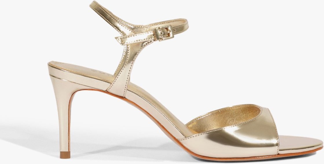 Imagem principal Sandália Salto Médio Couro Schutz Schutz BR Dourado Schutz BR Dourado