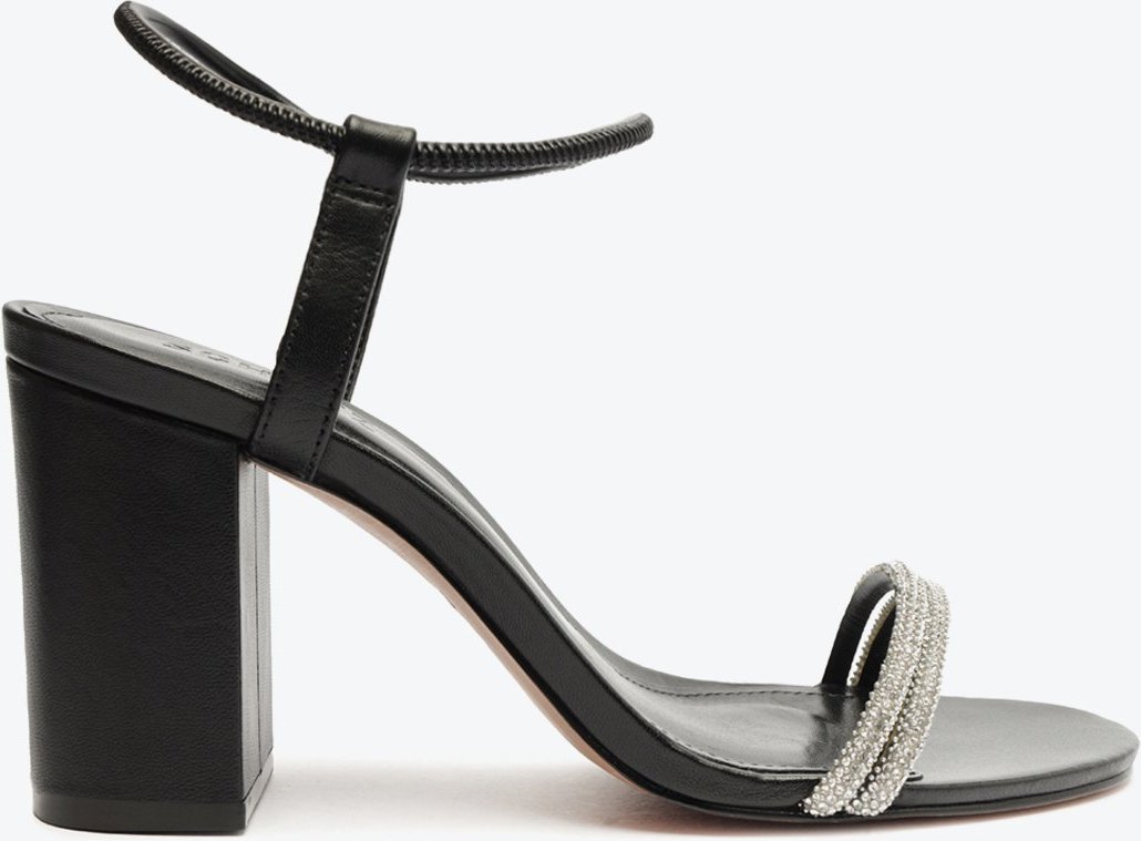 Imagem principal Sandália Gimenez Salto Bloco Alto Brilho Preta Schutz Preto Schutz Preto