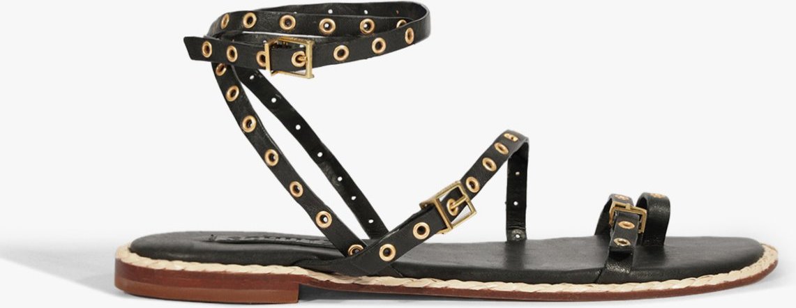 Imagem principal Rasteira Annete Flat Couro Preta Schutz Preto Schutz Preto