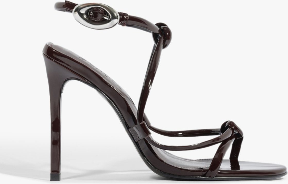 Imagem principal Sandália Salto Alto Glam Curves Couro Schutz Marrom Marrom