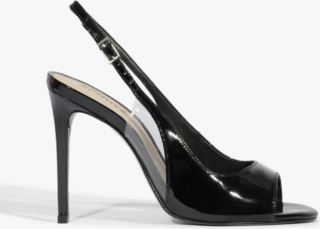 Imagem principal Sandália Salto Alto Verniz Preto Preto