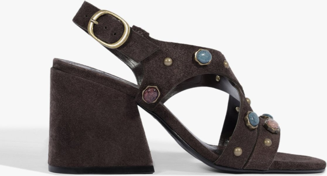 Imagem principal Sandália Camurça Boho Schutz Schutz BR Marrom Schutz BR Marrom