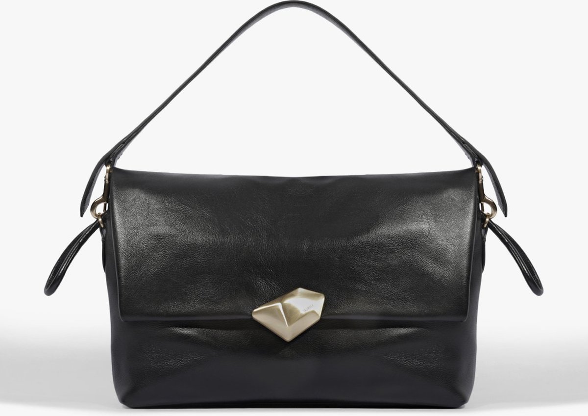 Bolsa Tiracolo Média Bubble Couro Preta | Schutz