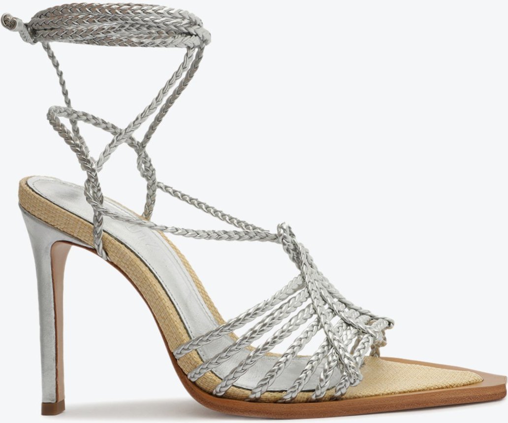 Imagem principal Sandália Salto Alto Adele Amarração Schutz Prata Schutz Prata