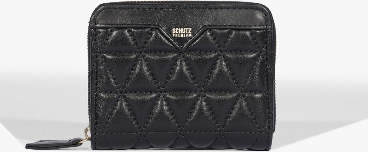Imagem principal Carteira Pequena Couro Matelassê Preta Schutz Preto Schutz Preto