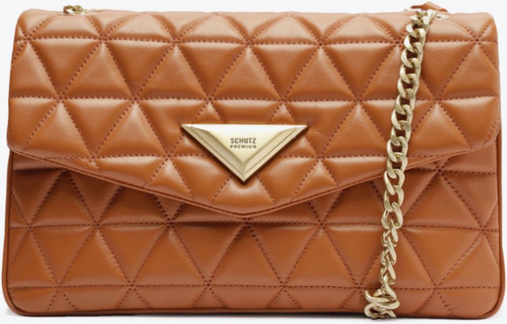 Imagem principal Bolsa Grande Tiracolo 944 Matelassê Couro Caramelo Schutz Marrom Schutz Marrom
