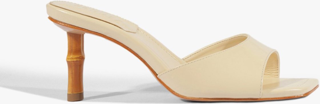 Imagem principal Tamanco Mule Leena Bamboo Couro Off White | Schutz Schutz BR Branco Schutz BR Branco