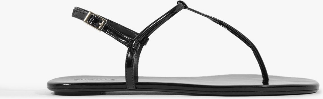 Imagem principal Sandália Rasteira Elsha Verniz Preta Schutz Preto Schutz Preto