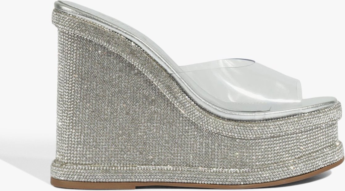 Imagem principal Sandália Plataforma Anabela Brilho Schutz Schutz BR Prata Schutz BR Prata