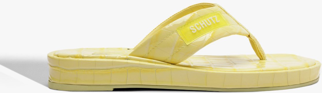 Imagem principal Chinelo Zoe Couro Croco Schutz Amarelo Schutz Amarelo