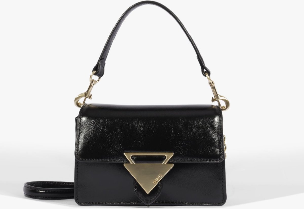 Bolsa Tiracolo Abby Pequena Couro Preta | Schutz