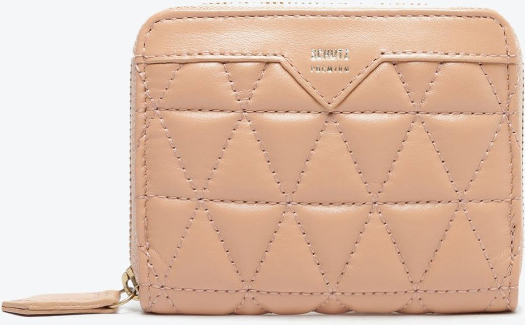 Carteira Pequena 944 Matelassê Couro Bege