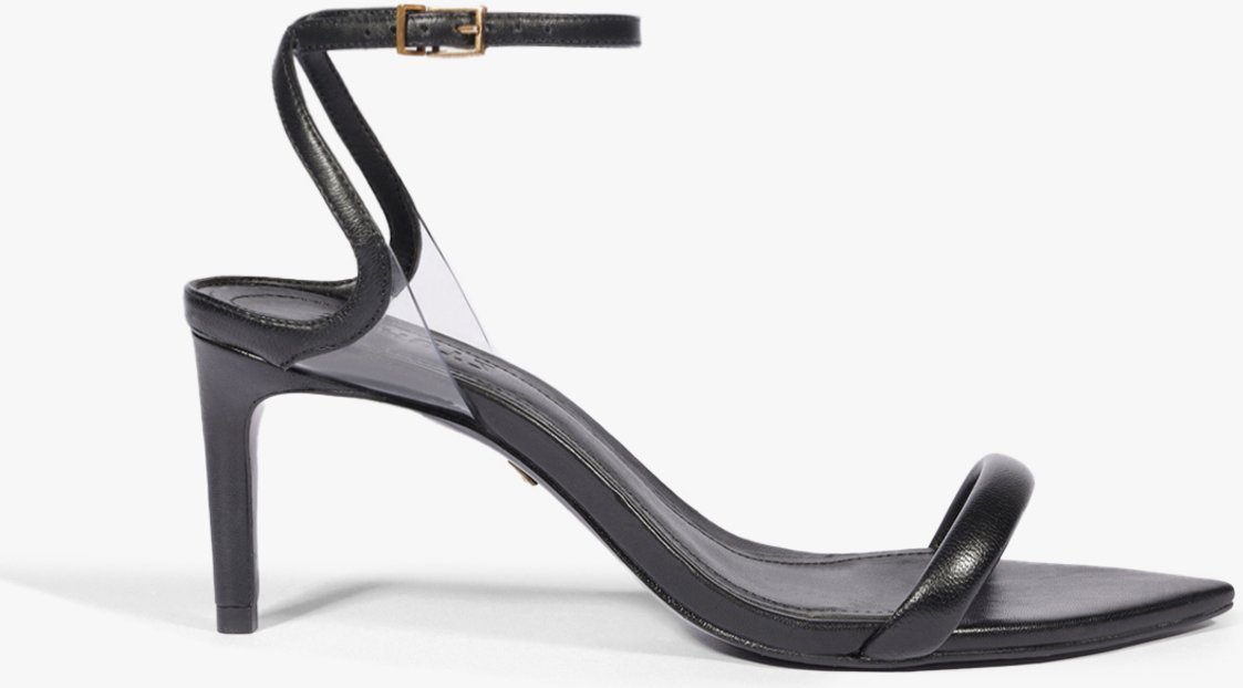 Imagem principal Sandália Skye Leaf Mid Couro Preta Schutz Preto Schutz Preto