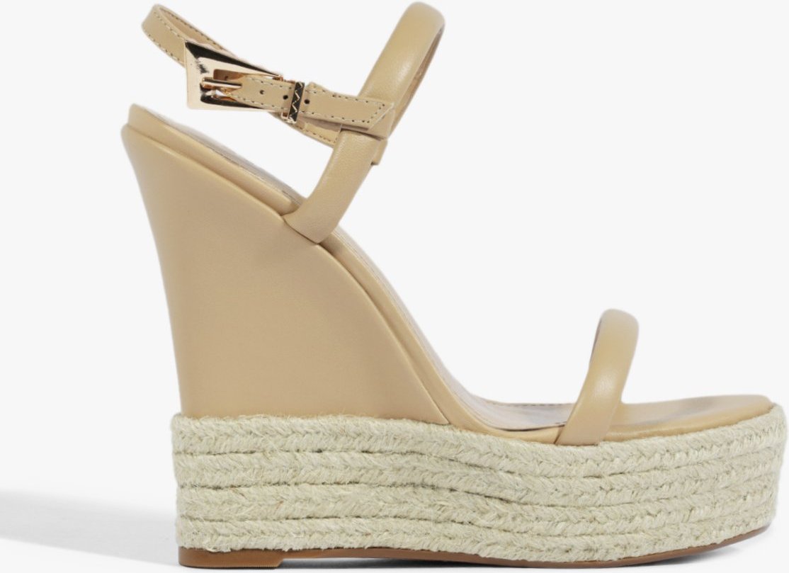 Imagem principal Sandália Espadrille Anabela Couro Bege Schutz Unissex Schutz Unissex