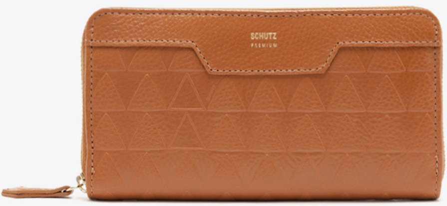 Imagem principal Carteira Grande Triangle Grained Couro Clara Schutz Marrom Schutz Marrom