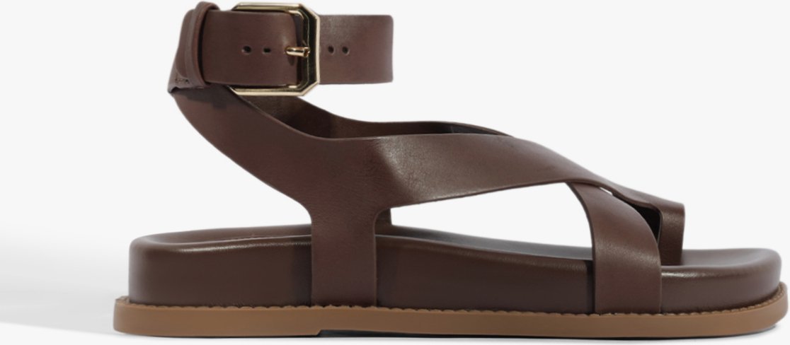 Imagem principal Sandália Papete Rafina Couro Schutz Schutz BR Marrom Schutz BR Marrom