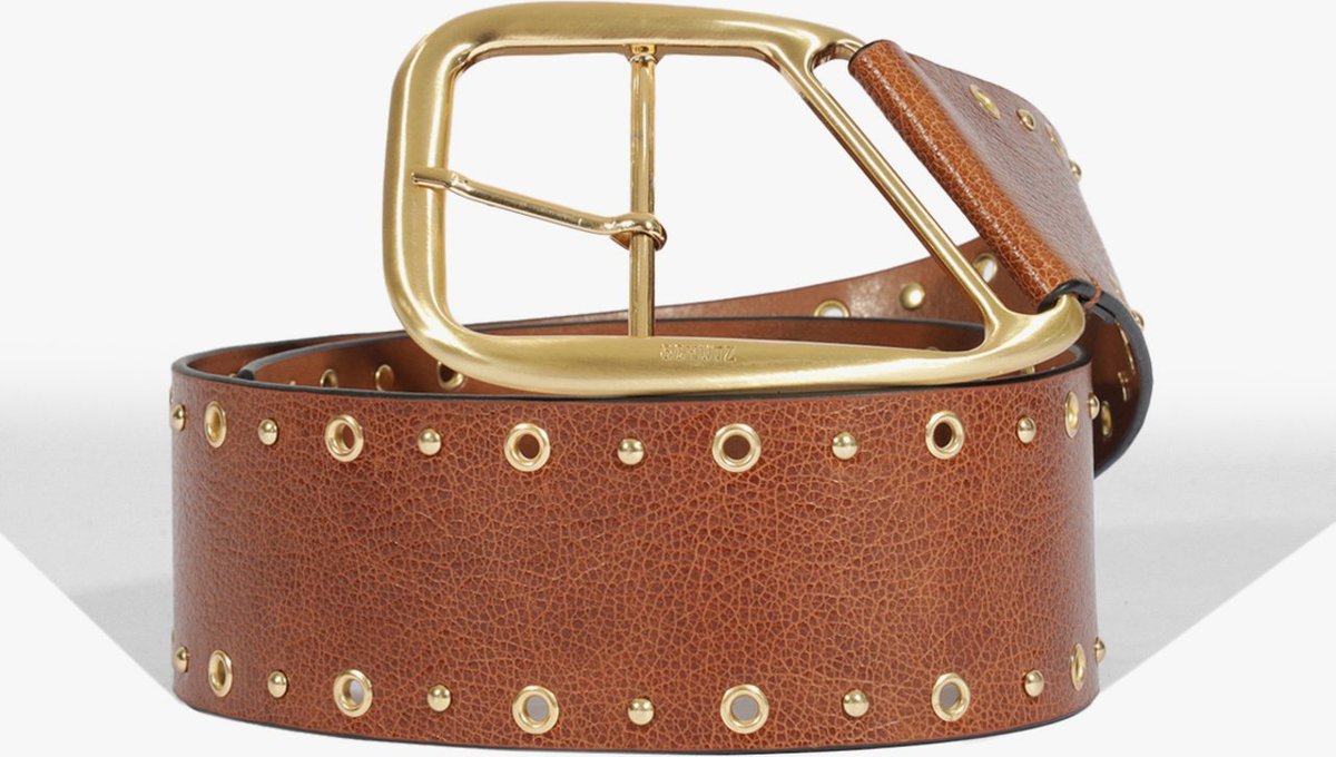 Cinto Jaipur Couro Tachas Schutz