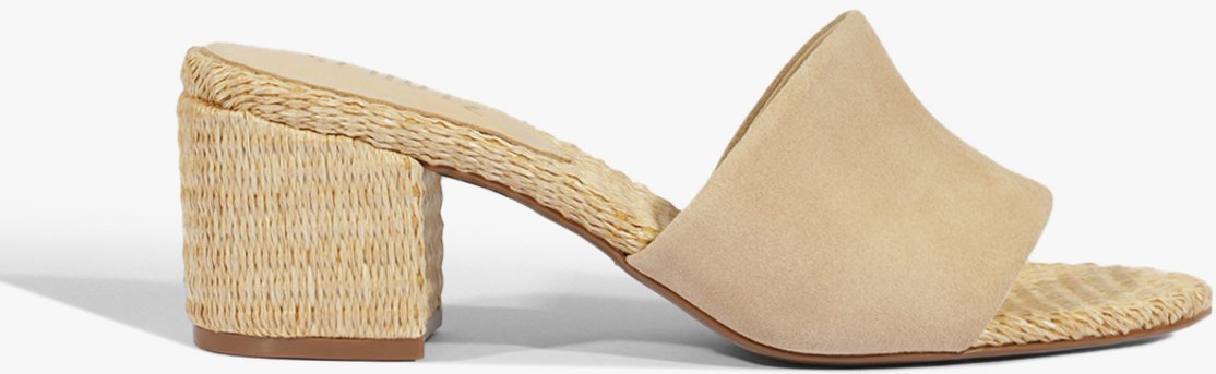 Tamanco Salto Bloco Natural Couro Bege | Schutz