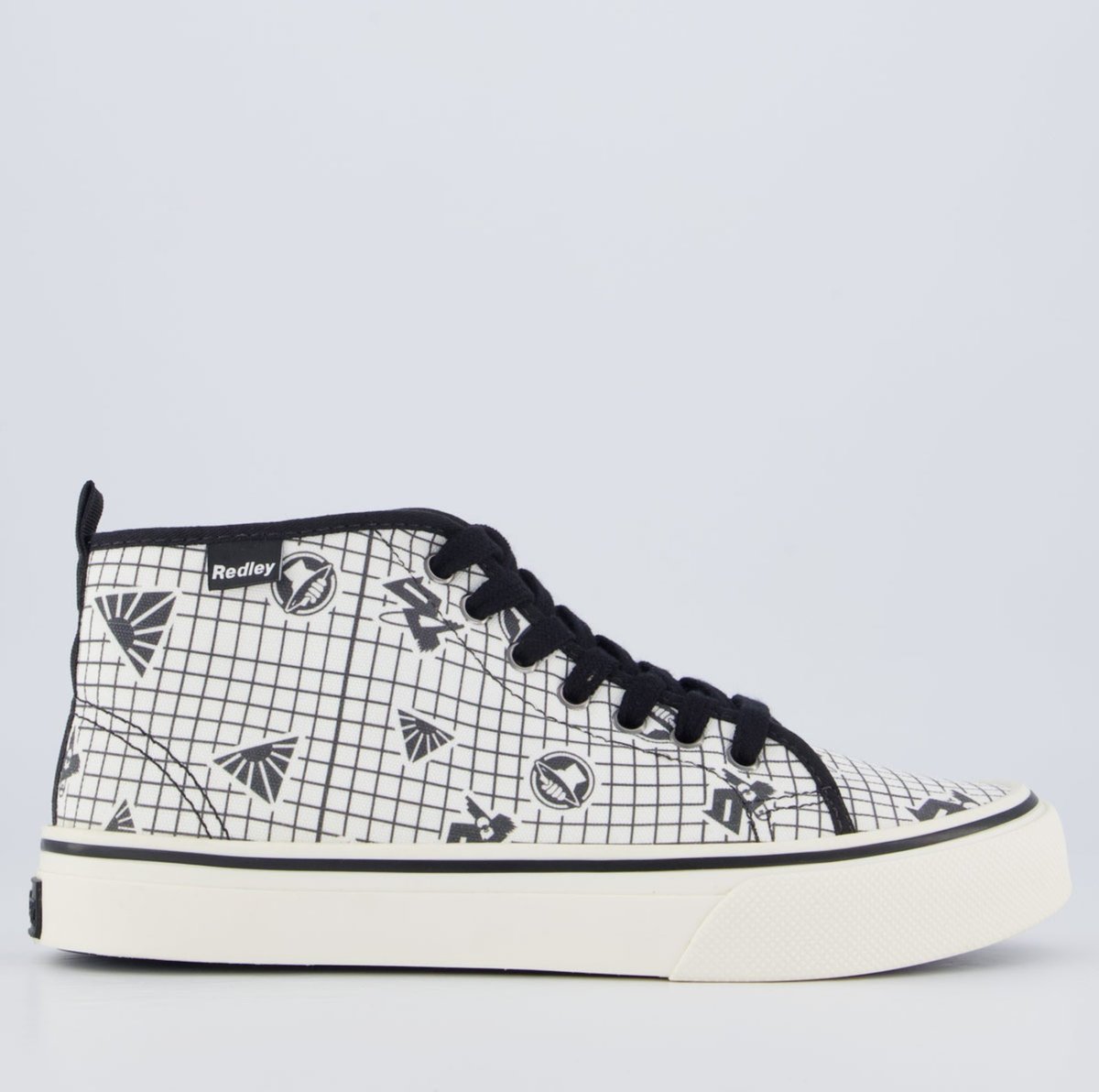 Tênis Redley Cano Médio Print e Preto